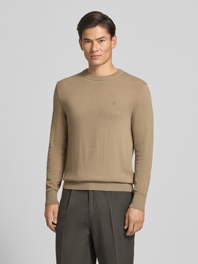 Marc O'Polo Regular Fit Pullover aus Baumwoll-Mix mir Schurwoll-Anteil Camel 4
