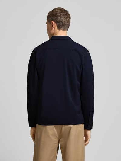 Lindbergh Overhemdjack met knoopsluiting Marineblauw - 5