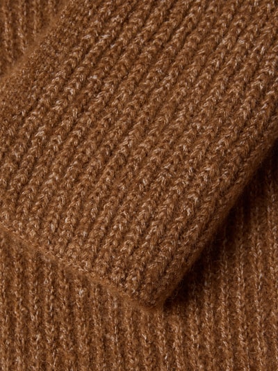 Christian Berg Woman Grobstrick-Schal in rechteckiger Form Cognac 2