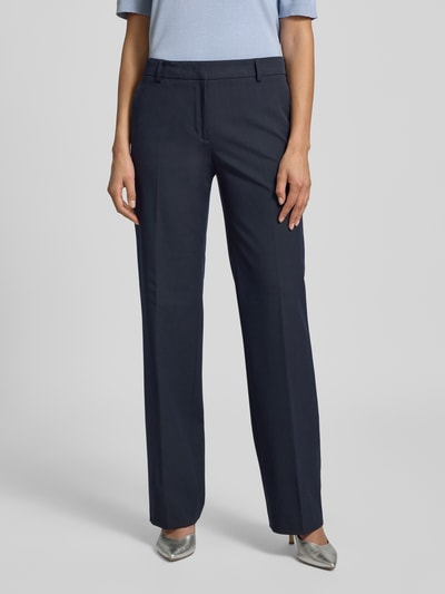 Christian Berg Woman Selection Straight leg pantalon met persplooien Marineblauw - 4