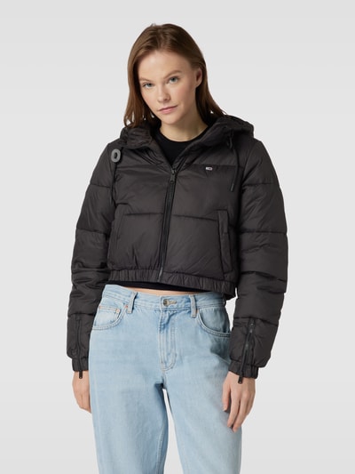 Tommy Jeans Kort gewatteerd jack met capuchon Zwart - 4