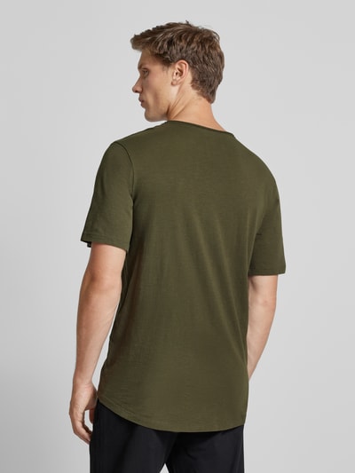 Jack & Jones T-shirt met ronde hals, model 'BASHER' Olijfgroen - 5