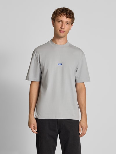 Hugo Blue Regular fit T-shirt van puur katoen, model 'NIEROS' Middengrijs - 4