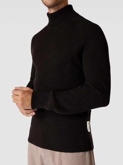 Marc O'Polo Strickpullover mit Rollkragen Schoko 3