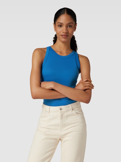 Marc O'Polo Top mit Label-Detail Jeansblau 4