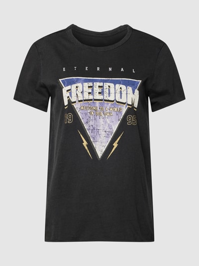 Only T-shirt met motiefprint, model 'Lucy' Zwart - 2