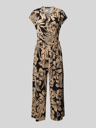 Betty Barclay Jumpsuit mit V-Ausschnitt und Bindegürtel Sand 2