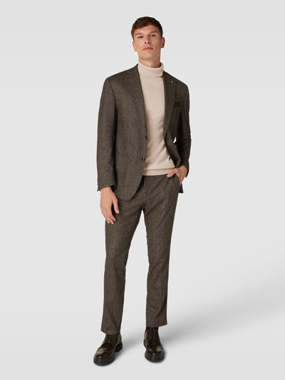 Christian Berg Men Pullover mit Rollkragen Sand Melange 1