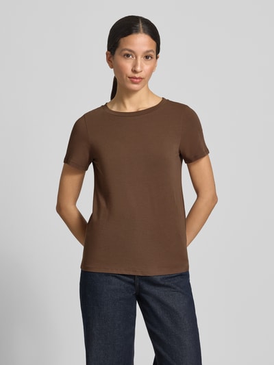 Weekend Max Mara Regular Fit T-Shirt aus Baumwoll-Mix Modell 'MULTIF' Mittelbraun 4