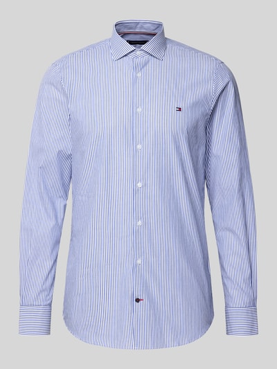 Tommy Hilfiger Tailored Slim fit zakelijk overhemd van puur katoen Koningsblauw - 2