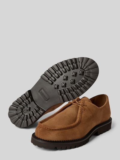 Selected Homme Schnürschuhe aus echtem Veloursleder Modell 'HECTOR' Cognac 4