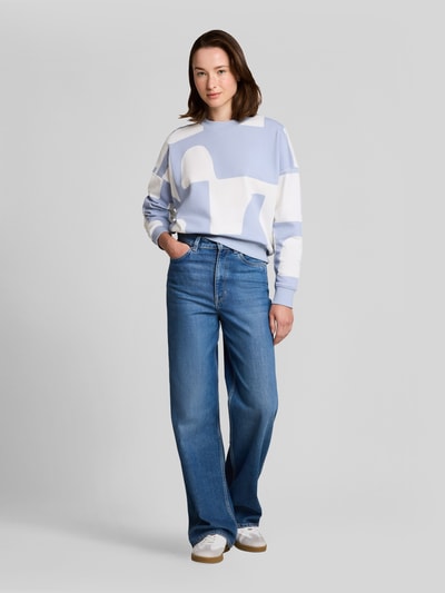 Tom Tailor Denim Regular fit sweatshirt van puur katoen Lichtblauw - 1