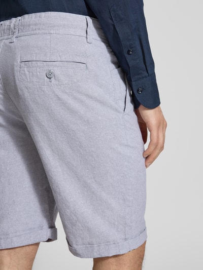 MCNEAL Regular Fit Leinenshorts mit Tunnelzug Mittelgrau Melange 3