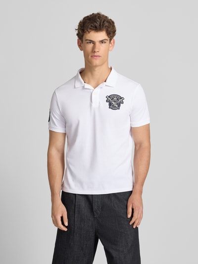 Superdry Regular Fit Poloshirt mit Label-Patches Weiss 4
