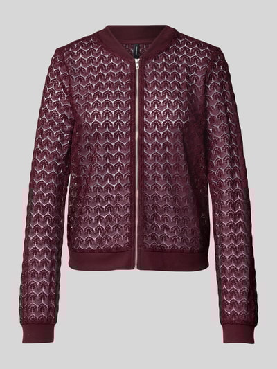Vero Moda Regular Fit Blouson aus Spitze Modell 'BECCA' Bordeaux 2
