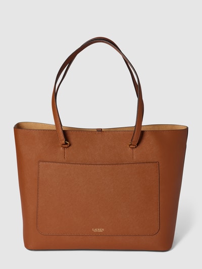 Lauren Ralph Lauren Tote Bag mit Label-Detail Modell 'KARLY' Cognac 4
