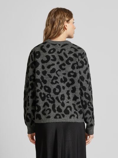 B.Young Gebreide pullover met ronde hals, model 'MINYA' Antraciet - 5