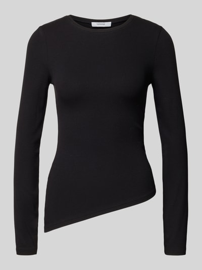 Topshop Longsleeve in asymmetrischem Look Modell 'RIA' Black 1