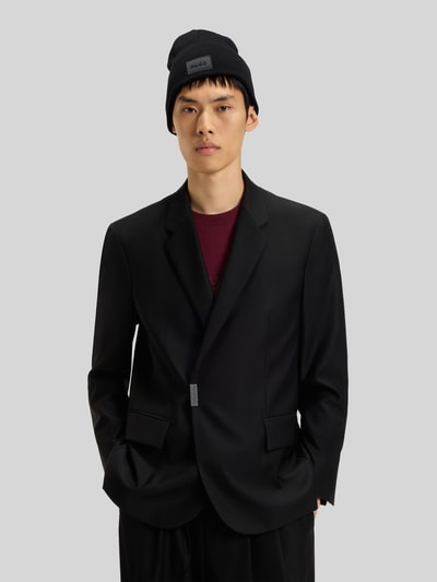 HUGO Beanie aus reiner Baumwolle Modell 'XEVON_B' Black 1