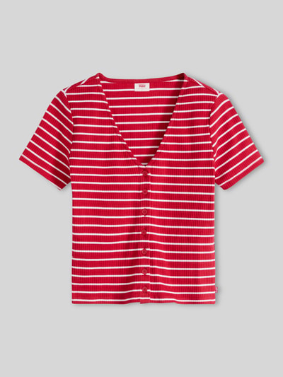 Levi's® Slim Fit T-Shirt aus Baumwoll-Mix Rot 2