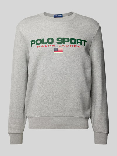 Polo Sport Sweatjack met labelstitching Lichtgrijs gemêleerd - 2