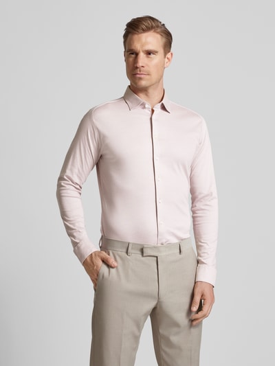 Desoto Koszula biznesowa o kroju slim fit z kołnierzykiem typu kent Brudnoróżowy 4