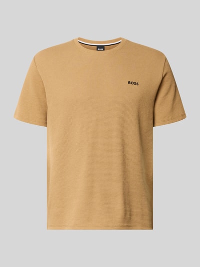 BOSS Regular Fit T-Shirt aus Baumwoll-Mix Camel 2