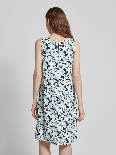 Tom Tailor Mini-jurk van viscose met bloemenmotief en V-hals Marineblauw - 5