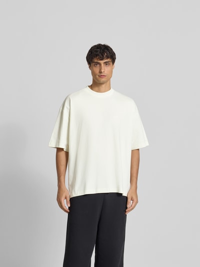 VETEMENTS Regular Fit T-Shirt mit Logo-Stitching Offwhite 4