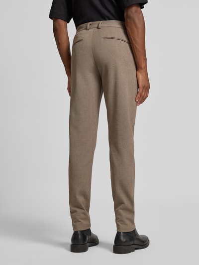 Lindbergh Stoffen broek met achterzakken Zand - 5