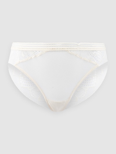 Passionata Tanga van mesh en kant, model 'Thelma' Beige - 2