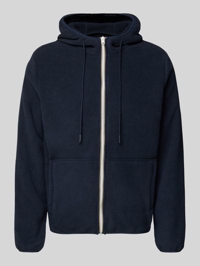 Blend Fleecejack met capuchon, model 'FROST' Donkerblauw - 2