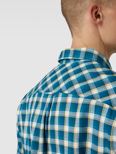 Esprit Regular Fit Freizeithemd mit Glencheck-Muster Hellblau 3