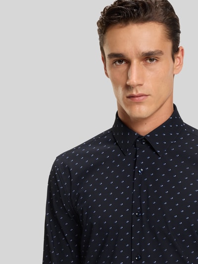 BOSS Slim-Fit Hemd aus Stretch-Jersey Modell 'Style P-HANK-S-KENT-C1-222' Marine 3