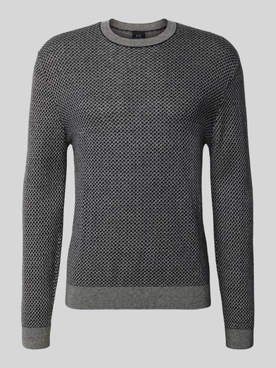 ARMANI EXCHANGE Gebreide pullover met zijde Donkerblauw - 2
