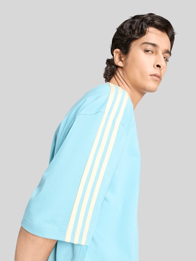 adidas Originals Loose Fit T-Shirt mit Logo Stitching Tuerkis 3