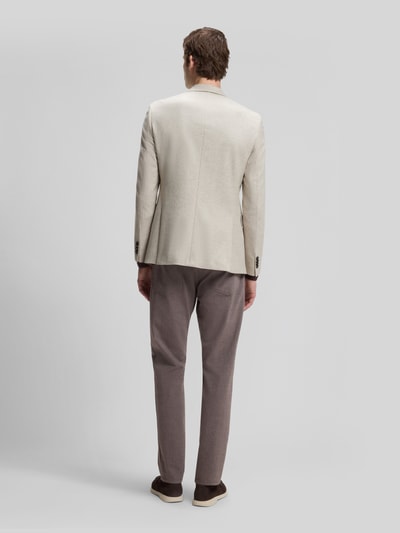 BOSS Slim Fit Sakko aus Wolle mit Brusttasche Beige 5