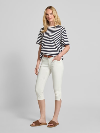Tom Tailor Slim Fit Caprihose aus Baumwoll-Mix Modell 'KATE' Offwhite 1