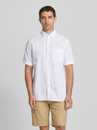 Christian Berg Men Regular Fit Freizeithemd mit Button-Down-Kragen Weiss 4