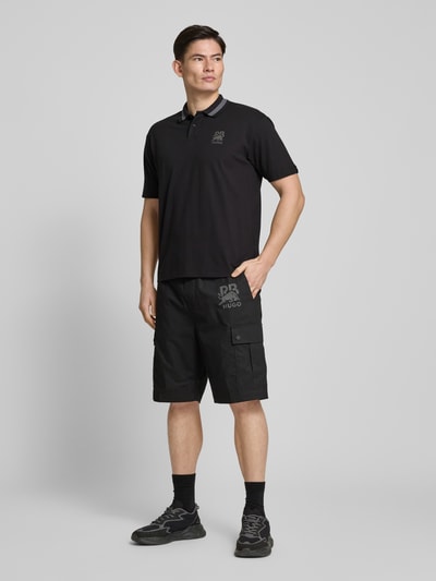 HUGO Poloshirt mit Label-Print Modell 'Dodac' Black 1