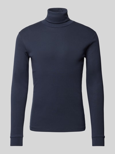 Marc O'Polo Regular fit turtleneck met mouwboordjes Marineblauw - 2