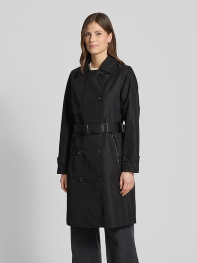 khujo Trenchcoat mit Reißverschlusstaschen Modell 'ERINE' Black 4