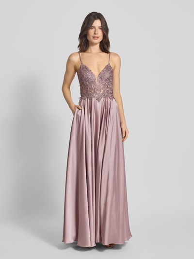 Mascara Abendkleid mit Herz-Ausschnitt Rose 4