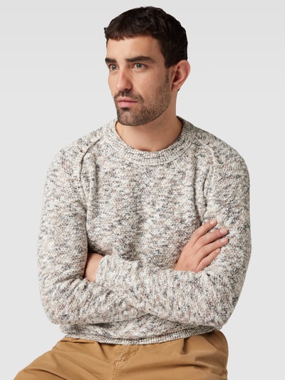 SELECTED HOMME Strickpullover in Melange-Optik mit Rundhalsausschnitt Offwhite 3