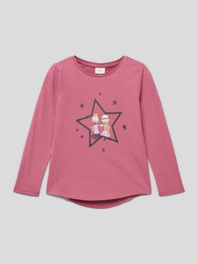 s.Oliver RED LABEL Longsleeve mit Motiv-Print Fuchsia 1