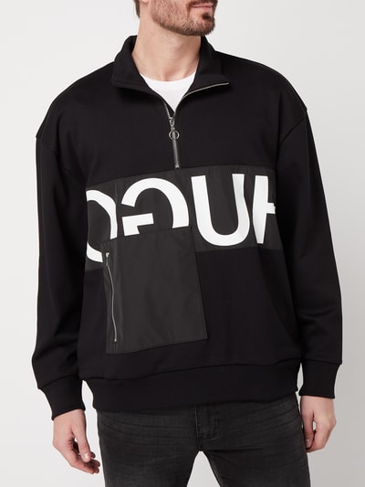 HUGO Sweatshirt mit Logo-Print  Black 4