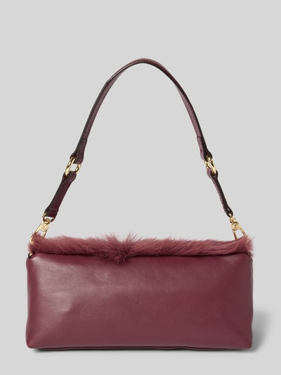 Abro Torebka ze skóry z imitacji futra model ‘MILA’ Ciemnoczerwony 4