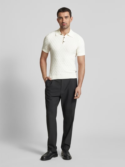 Matinique Slim Fit Poloshirt mit kurzer Knopfleiste Modell 'Heritage' Offwhite 1