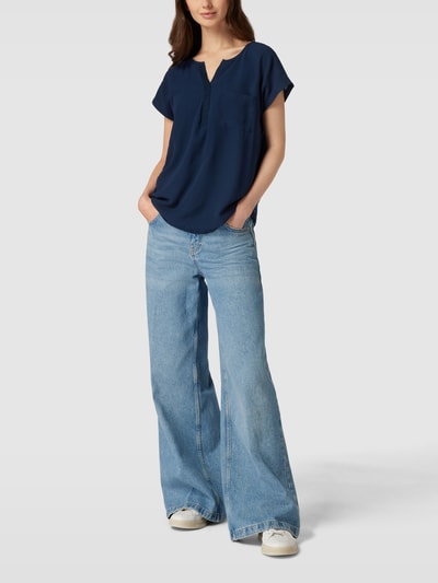 Fransa Blouseshirt met V-hals, model 'ZAWOV' Donkerblauw - 1