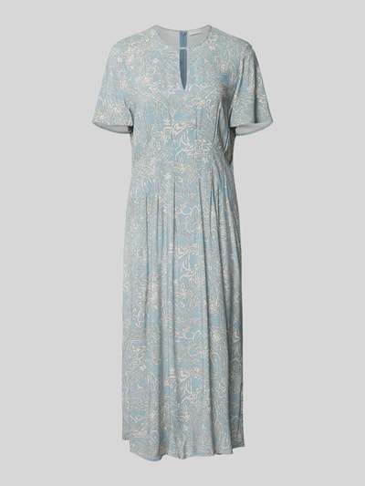 Jake*s Collection Midi-jurk met druppelvormige hals IJsblauw - 2